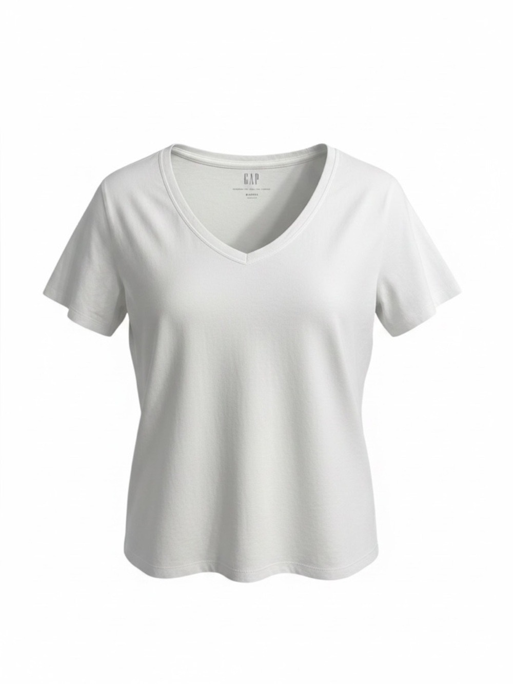 GAP Organically Grown Cotton Classic White V-Neck Tee NWOT - Picture 6 of 11
